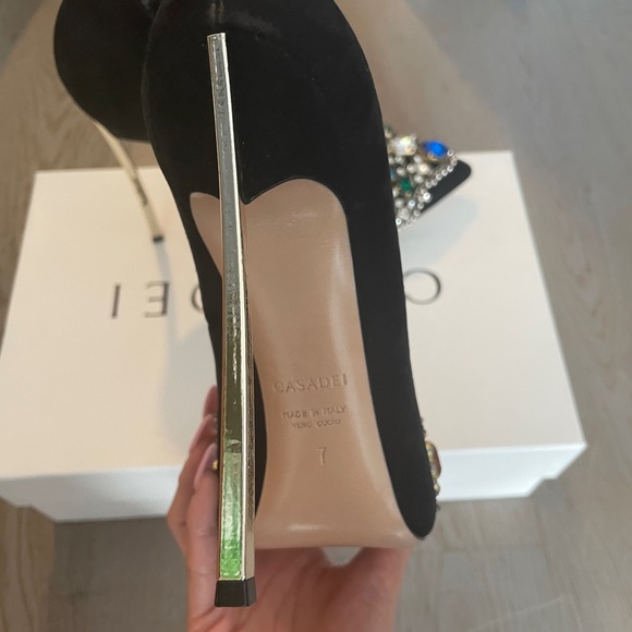 Brand New Never Worn Casadei Blade Pumps with Gorgeous Jewel Embellishments - Picture 8 of 13